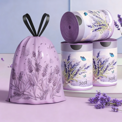 Lavender garbage bag